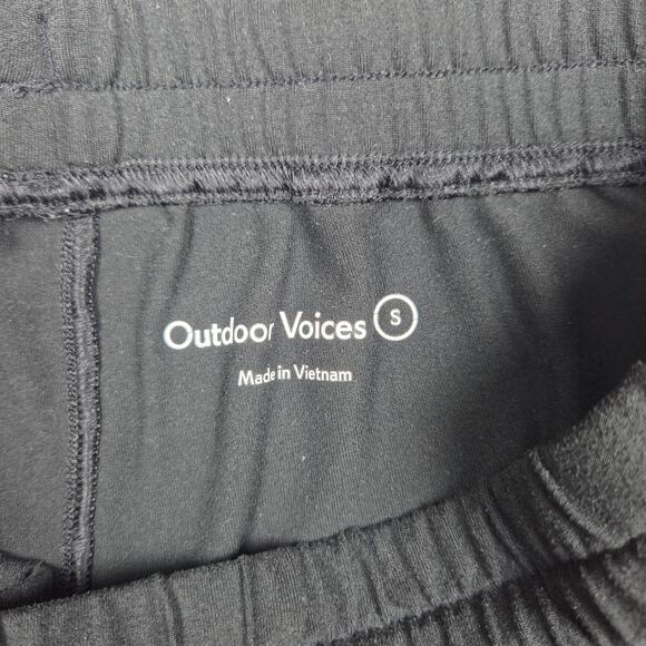 Outdoor Voices Pants Womens Size Small Black Drawstring Pockets - Picture 7 of 14